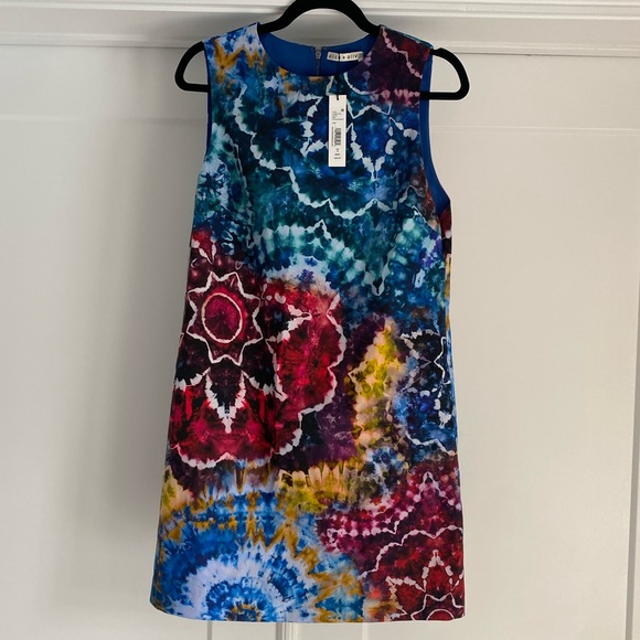 ***Designer*** Alicia Olivia Tie Dye Kaleidoscope mini dress designer| Luxury - Picture 2 of 14